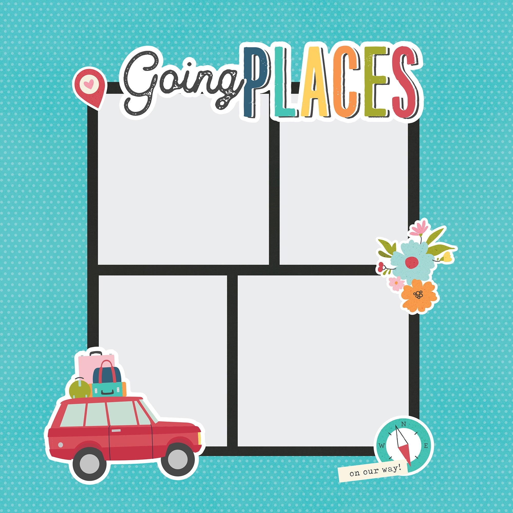 Simple Stories Simple Pages Page Template (1) 2-4"X4" & 2-3"X4"