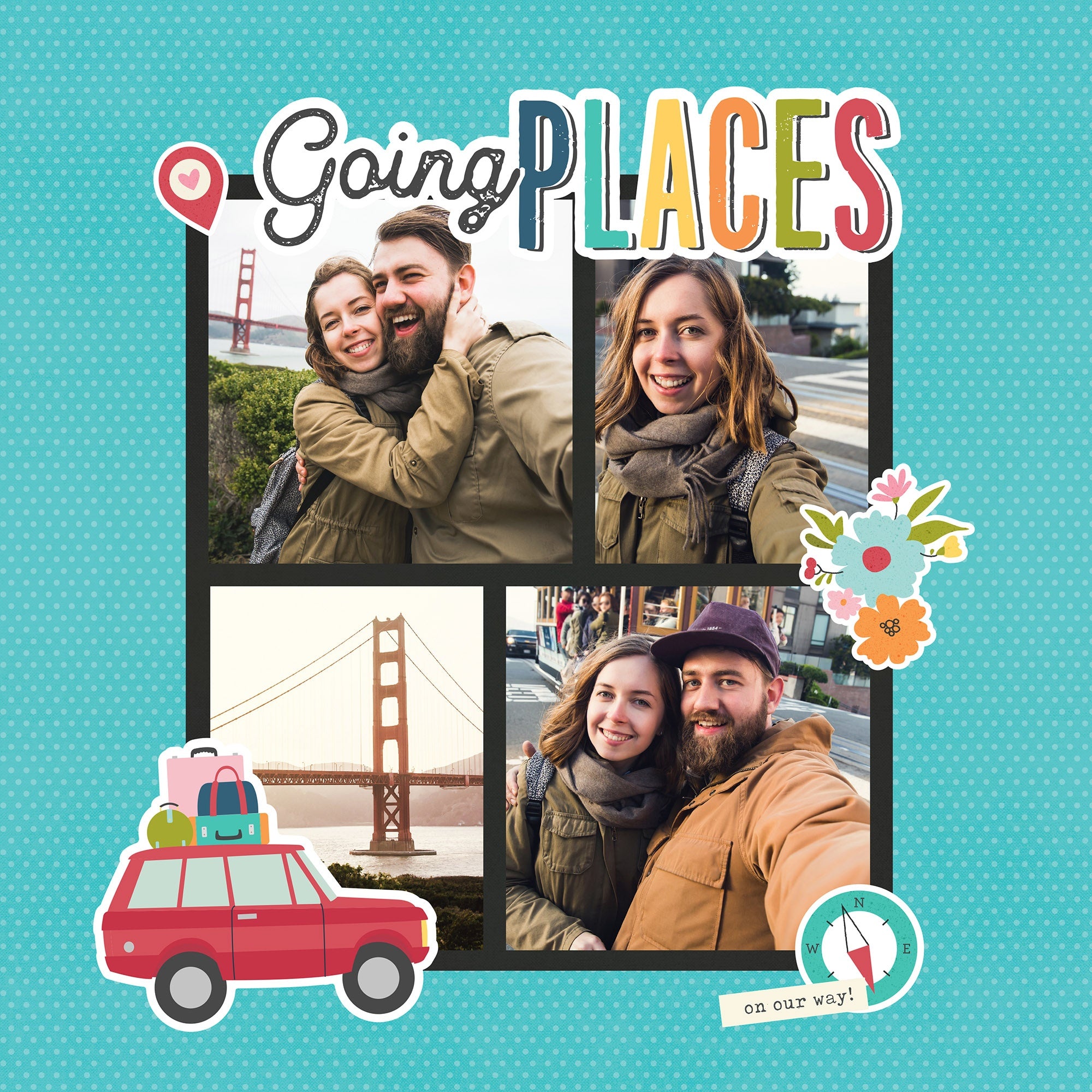 Simple Stories Simple Pages Page Template (1) 2-4"X4" & 2-3"X4"