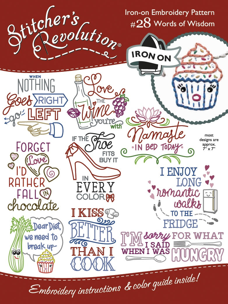 Stitcher's Revolution Iron-On Transfers Words Of Wisdom