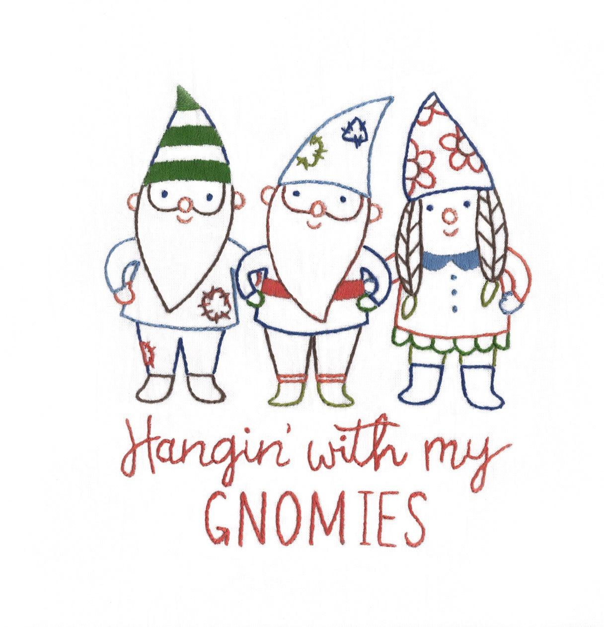 Stitcher's Revolution Iron-On Transfers Gnome Sweet Gnome