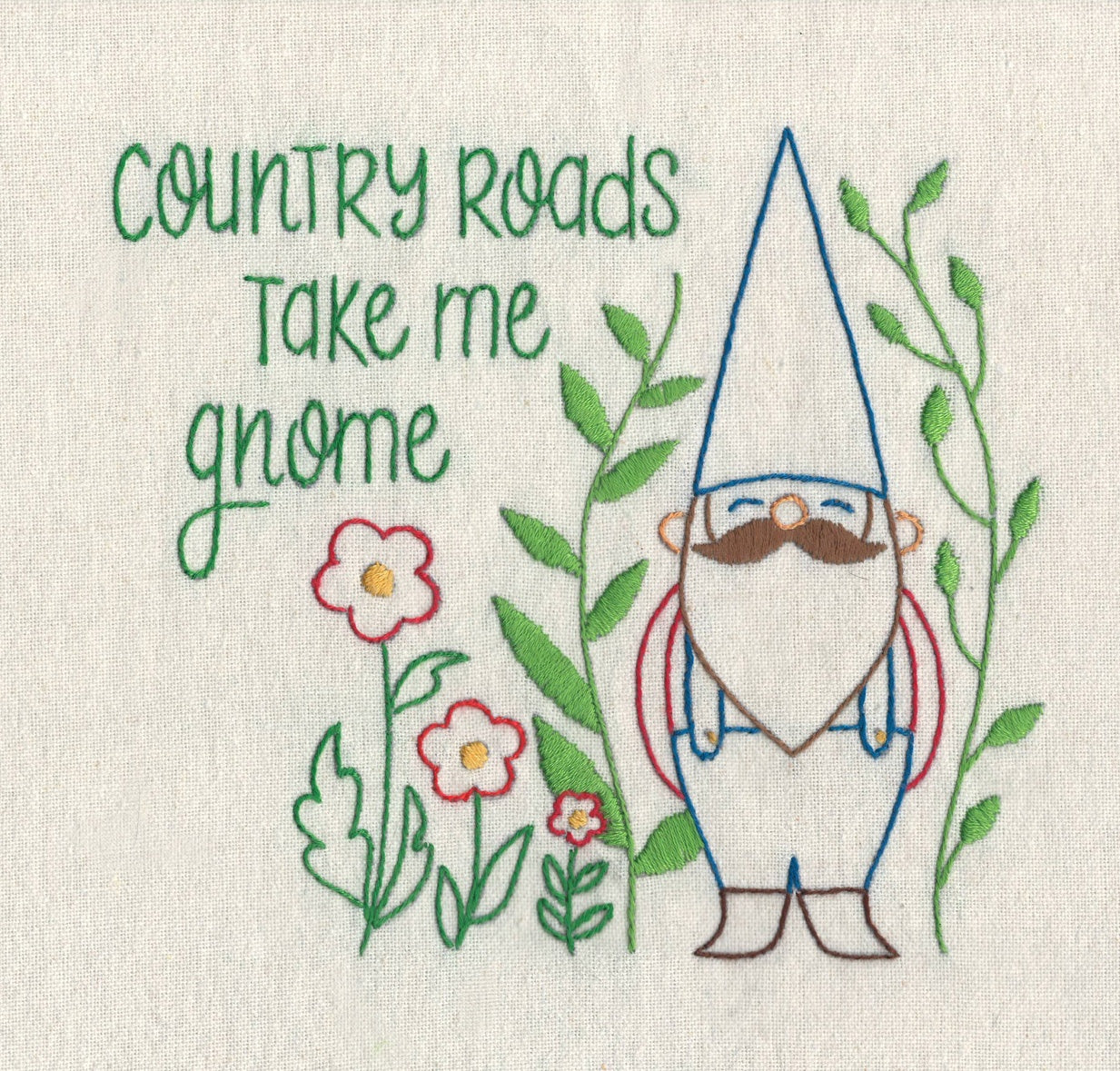 Stitcher's Revolution Iron-On Transfers Gnome Sweet Gnome