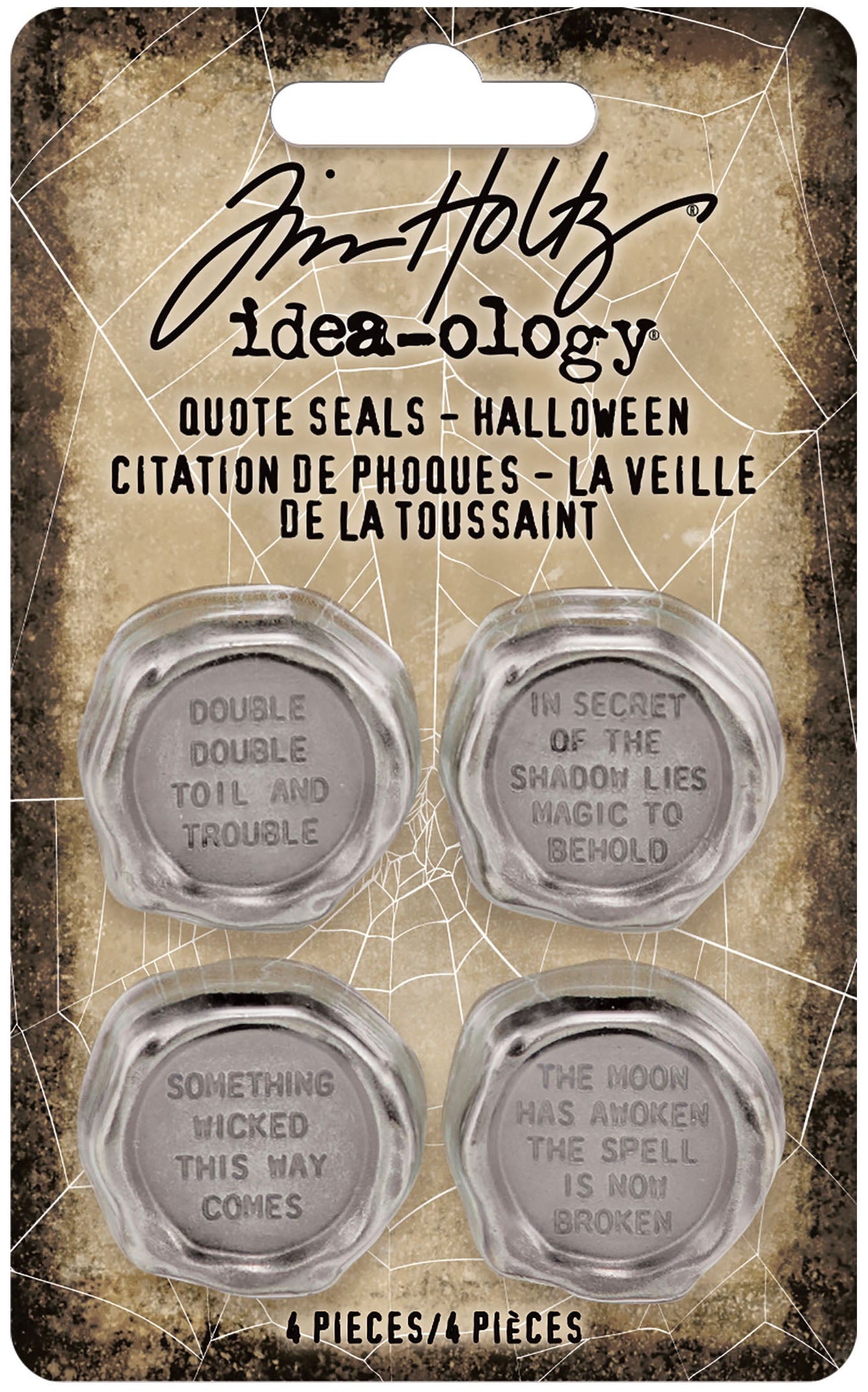 Idea-Ology Metal Quote Seals 4/Pkg-Halloween
