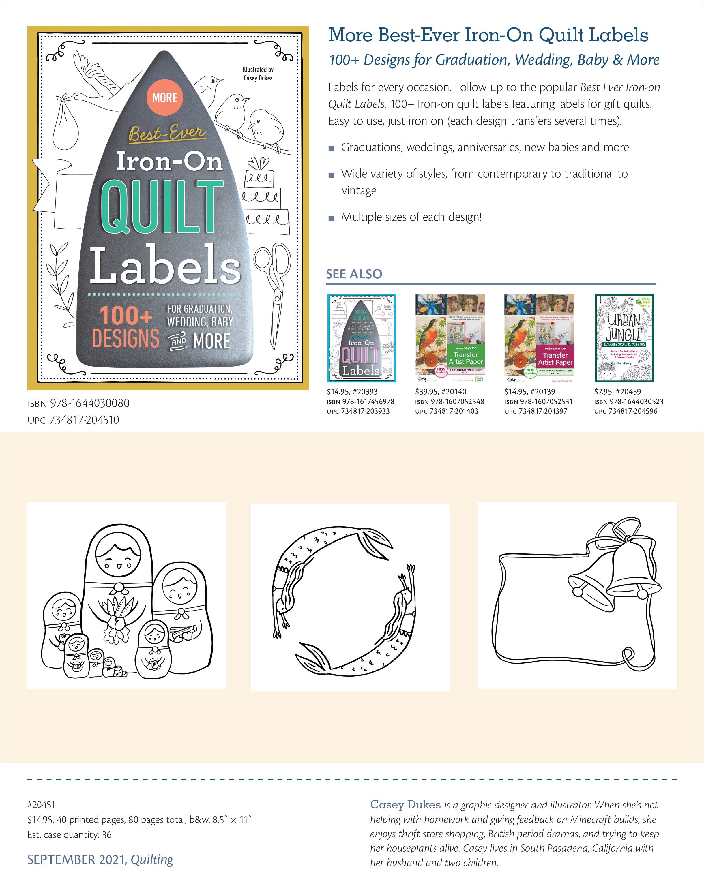 More Best-Ever Iron-On Quilt Labels-Variety Of Styles