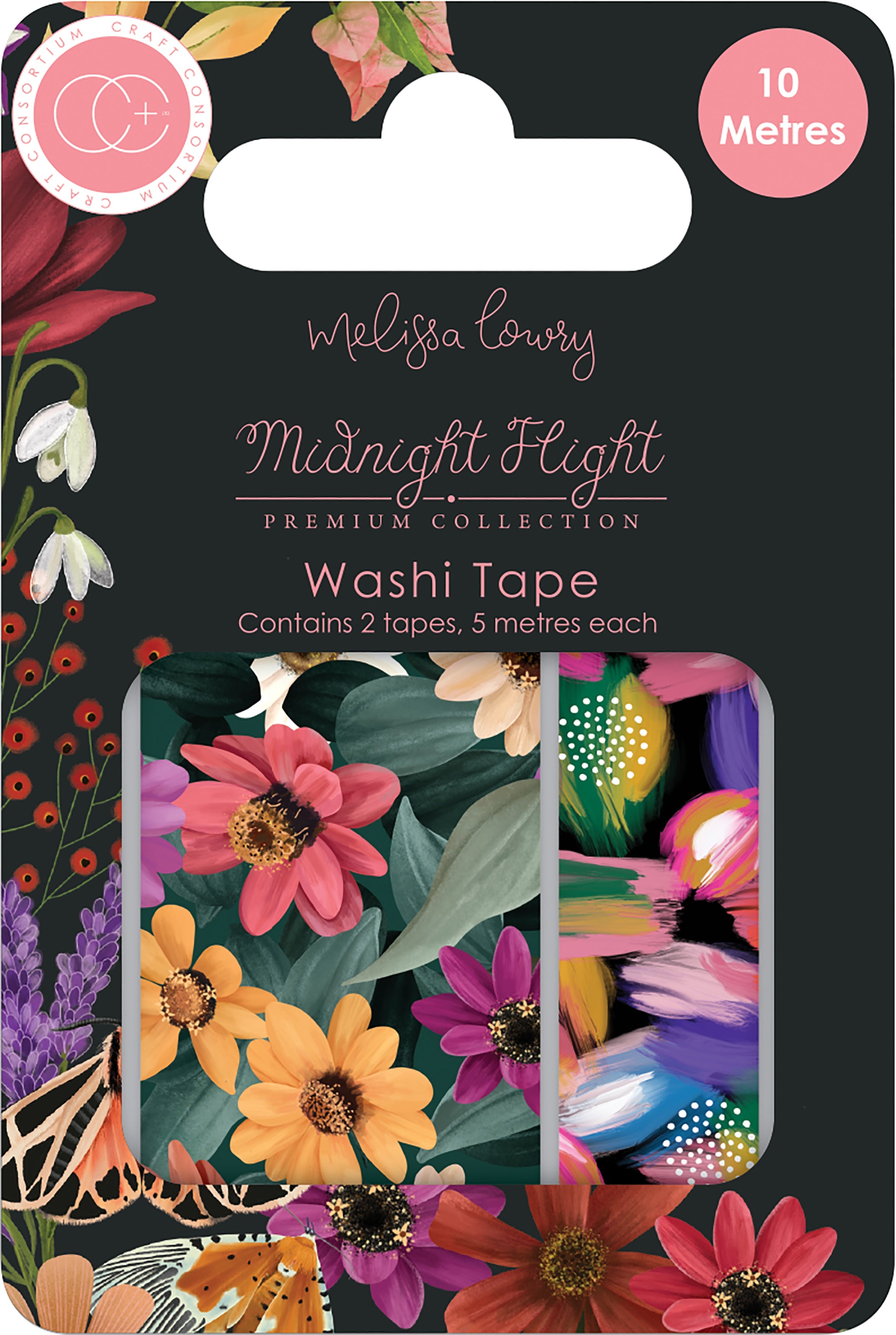 Craft Consortium Washi Tape 2/Pkg-Midnight Flight