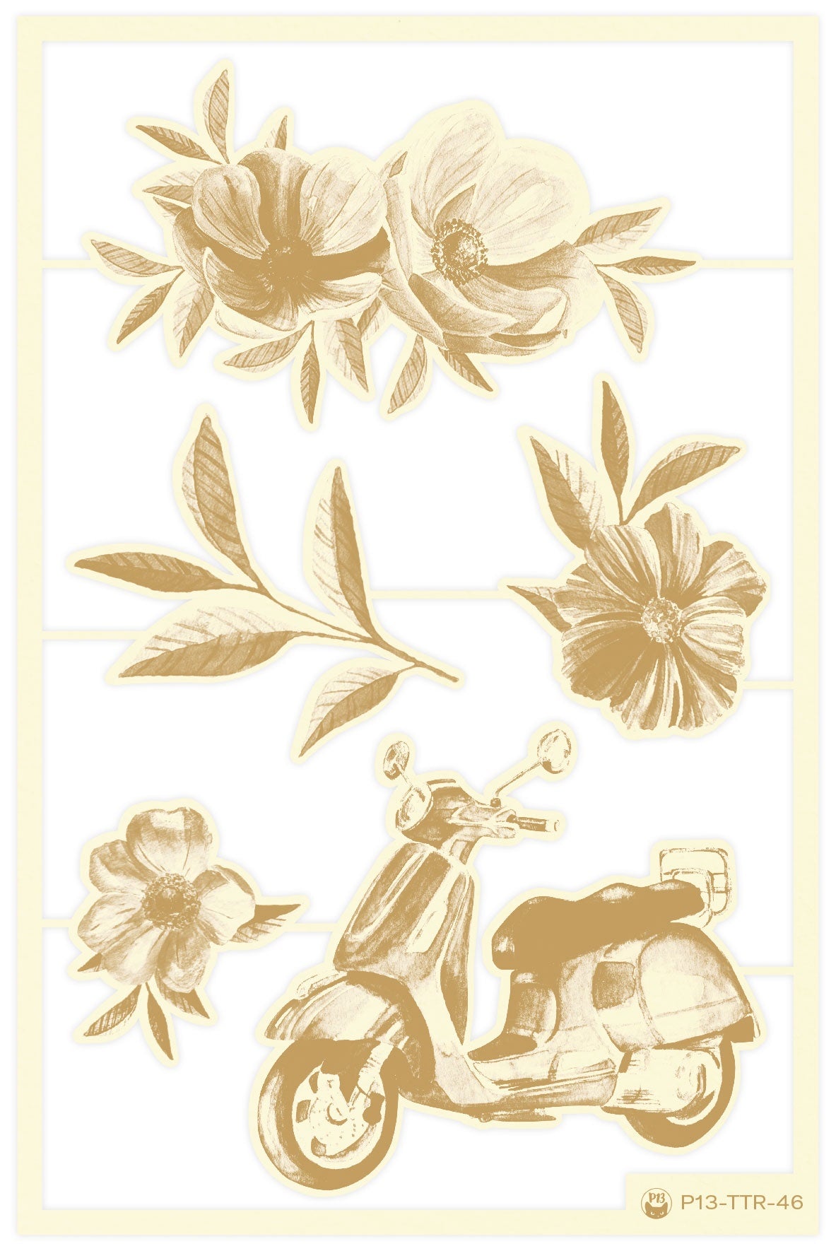 P13 Die-Cut Chipboard Embellishments 4"X6"-Time To Relax #03, 5/Pkg