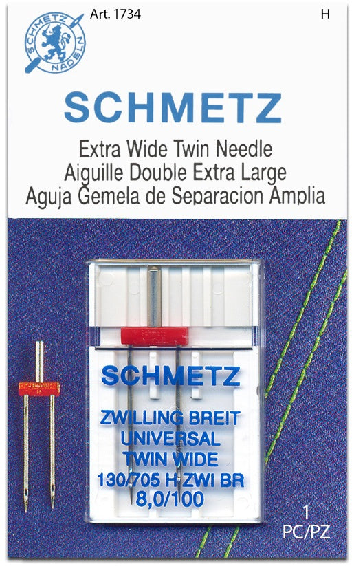 Schmetz Universal Twin Machine Needles-Size 8.0/100 1/Pkg
