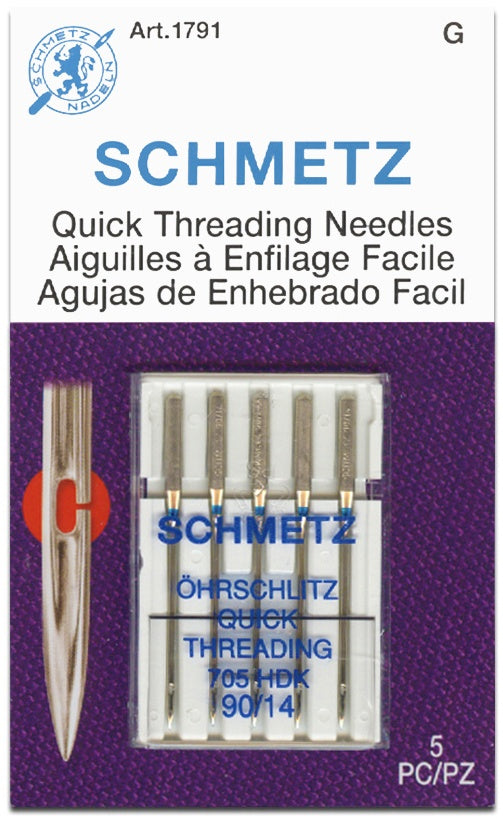 Schmetz Quick Self Threading Machine Needles-Size 90/14 5/Pkg