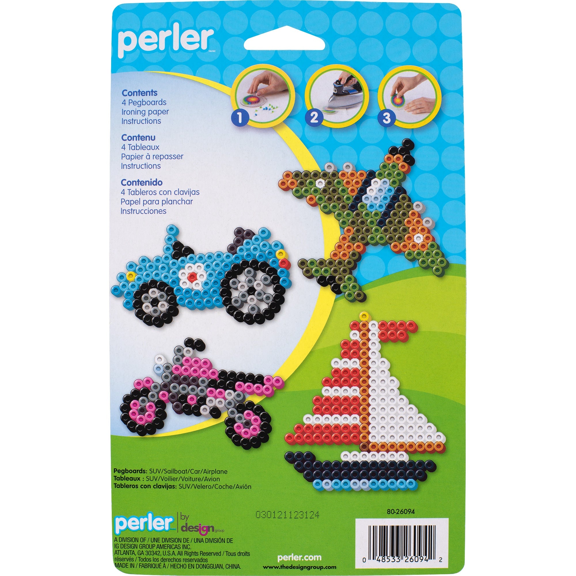 Perler Fun Fusion Pegboards 4/Pkg-Journeys