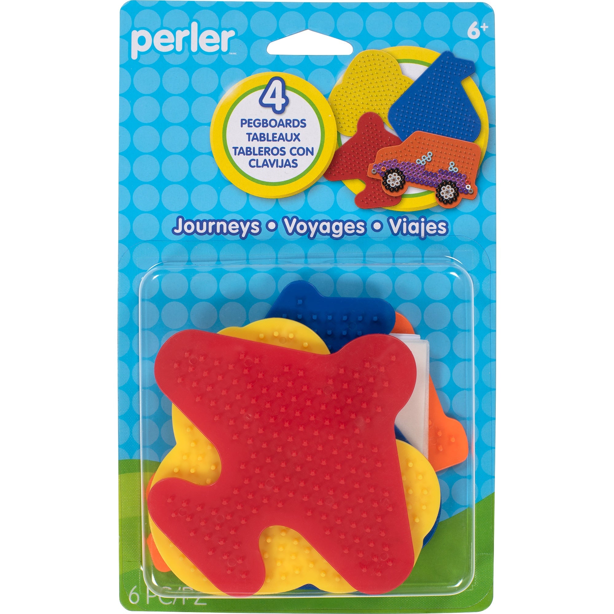 Perler Fun Fusion Pegboards 4/Pkg-Journeys
