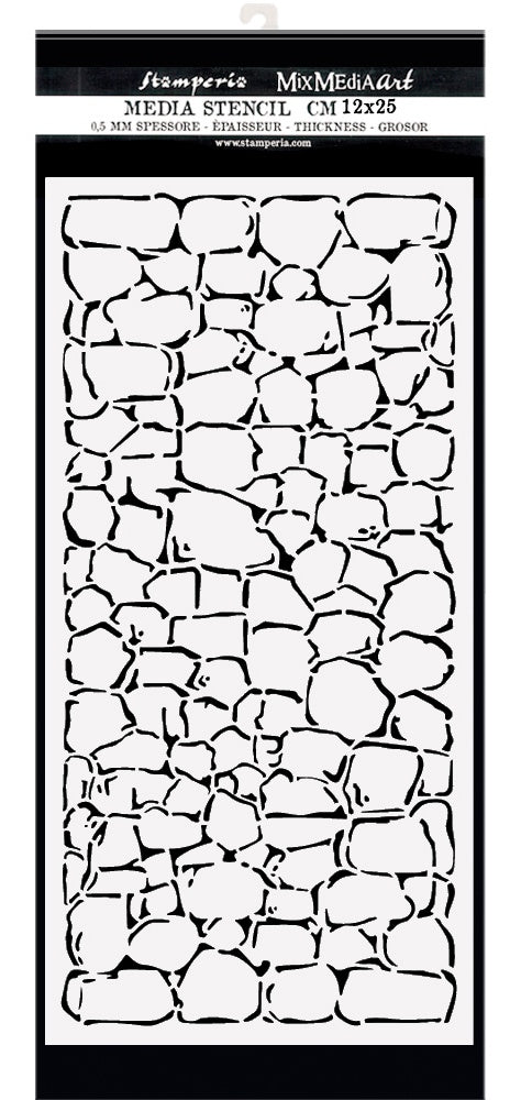 Stamperia Stencil 4.72"X9.84" Stone Wall, Lady Vagabond Lifestyle