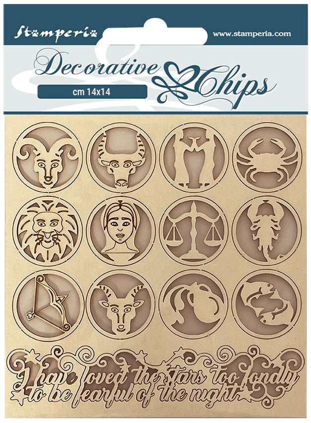 Stamperia Decorative Chips 5.5"X5.5" Symbols, Alchemy