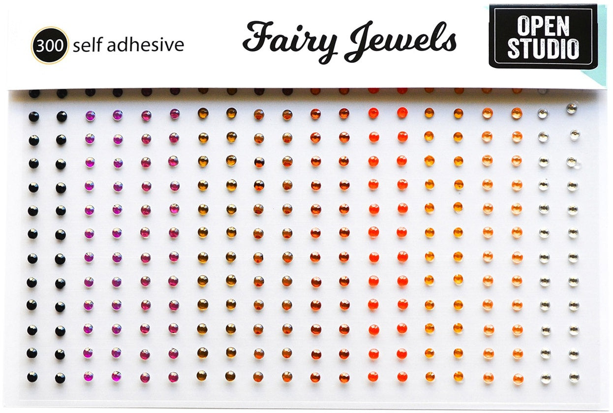 Memory Box Self-Adhesive Fairy Jewels 300/Pkg Autumn