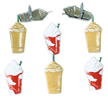 Eyelet Outlet Shape Brads 12/Pkg-Iced Coffee