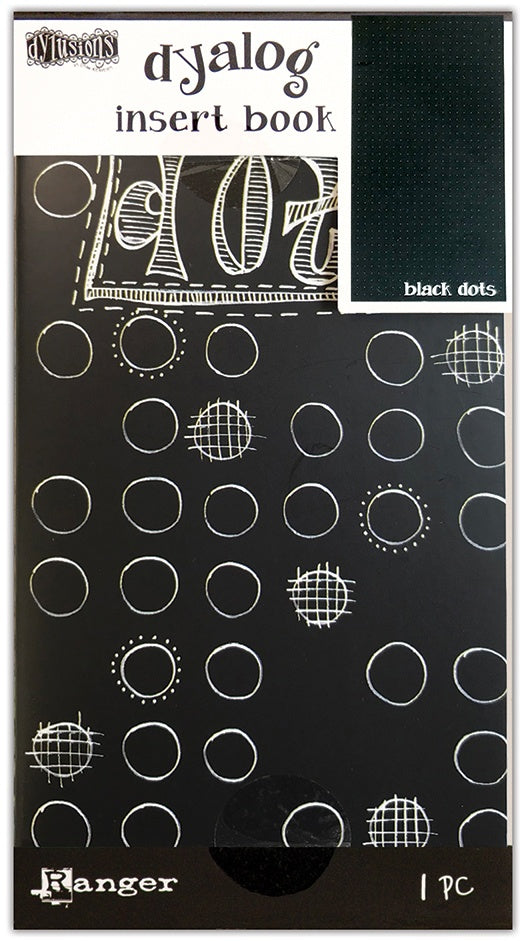 Dyan Reaveley's Dylusions Dyalog Insert Book 4.375"X8.25" Black W/Dots