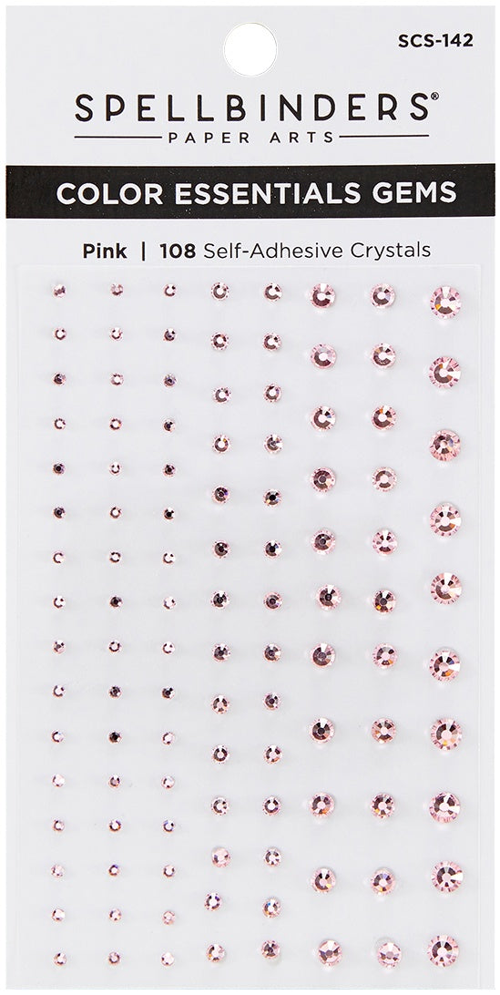 Spellbinders Color Essentials Gems 108/Pkg Pink Mix