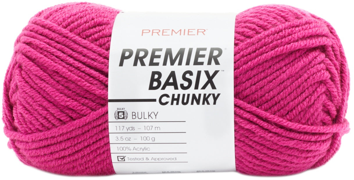 Premier Yarns Basix Chunky Yarn-Magenta