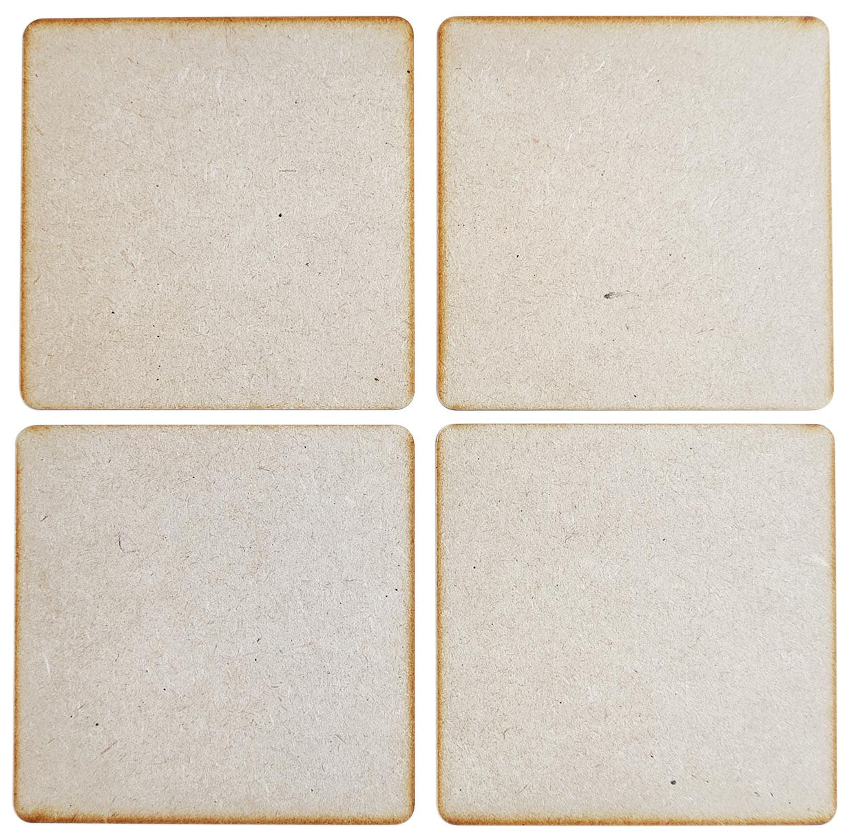 Dress My Craft MDF Coasters 4"X4" 4/Pkg-Curved Square