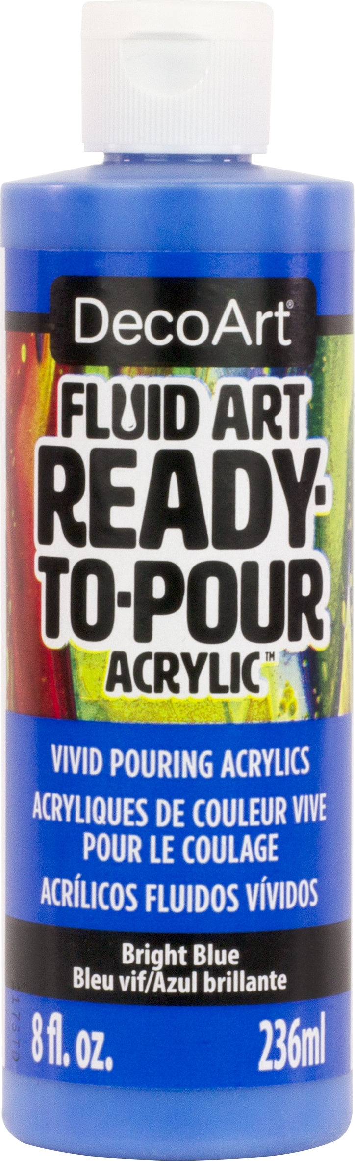 DecoArt FluidArt Ready-To-Pour Acrylic Paint 8oz-Bright Blue