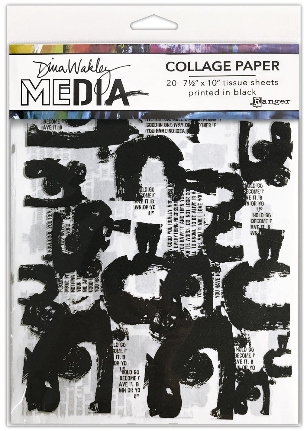 Dina Wakley Media Collage Tissue Paper 7.5"X10" 20/Pkg-Painted Marks