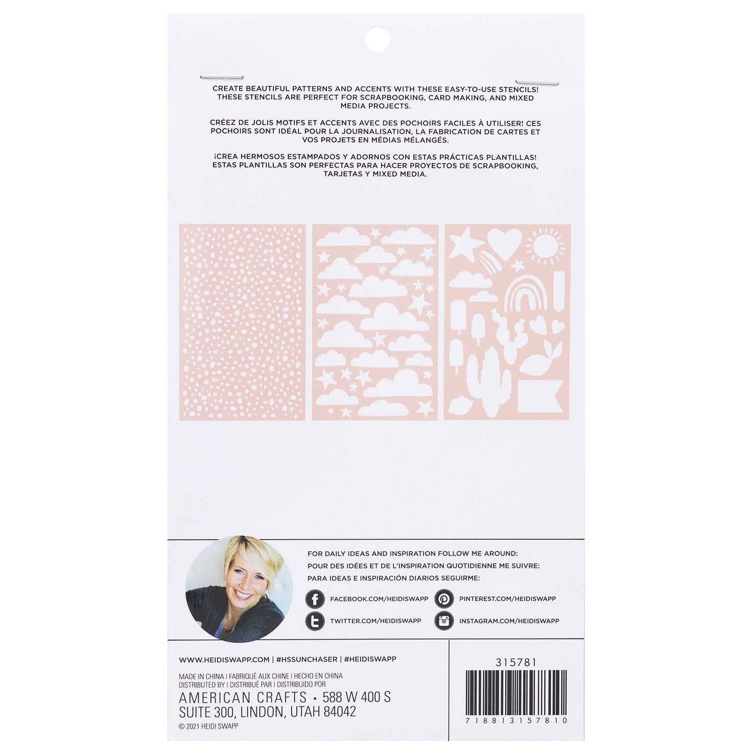 Heidi Swapp Sun Chaser Stencils 3/Pkg