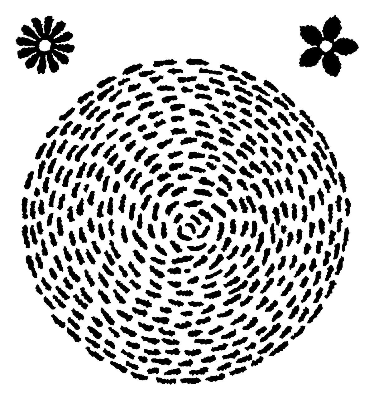 Woodware Clear Stamps 4"X4"-Singles Stitched Circle