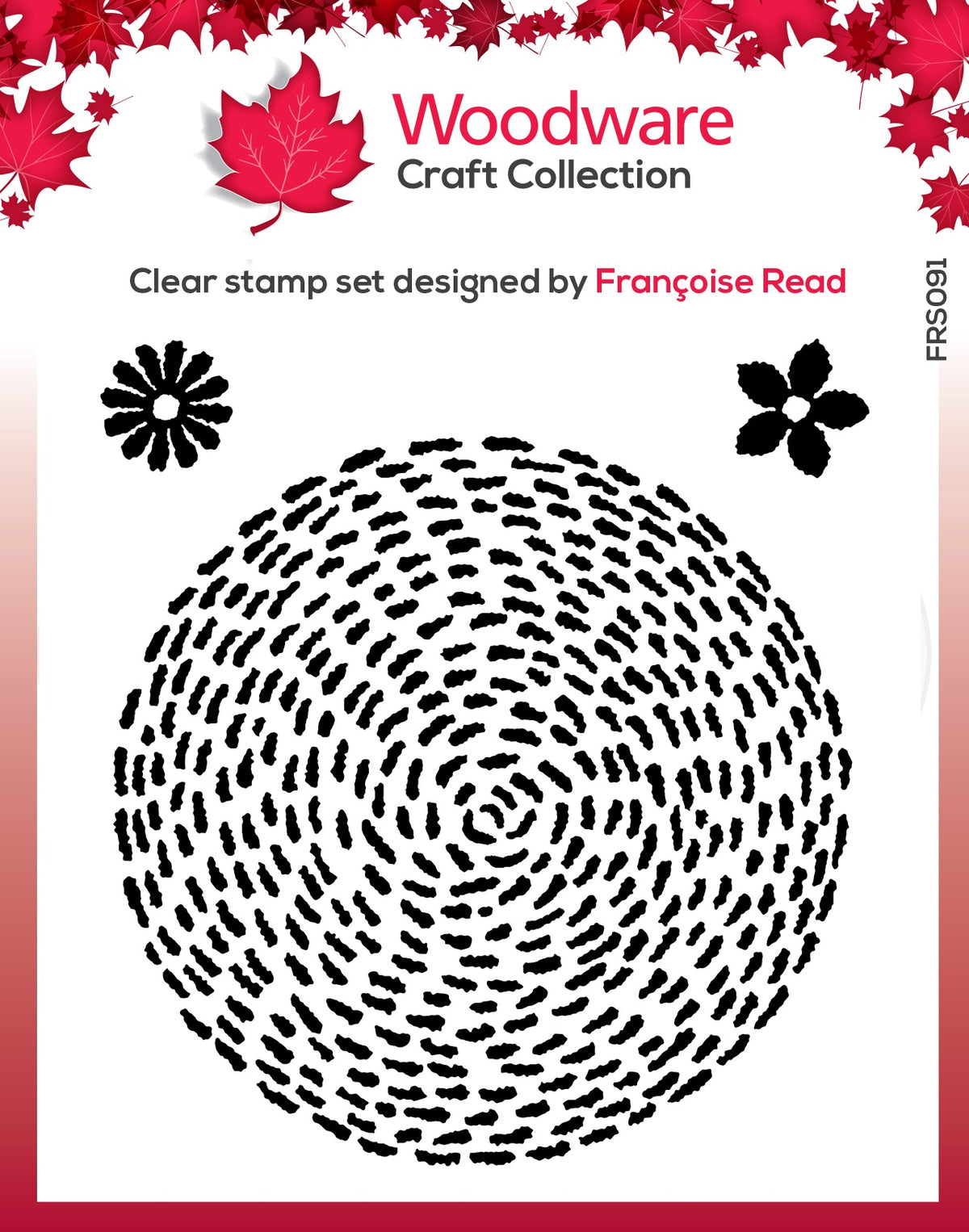 Woodware Clear Stamps 4"X4"-Singles Stitched Circle