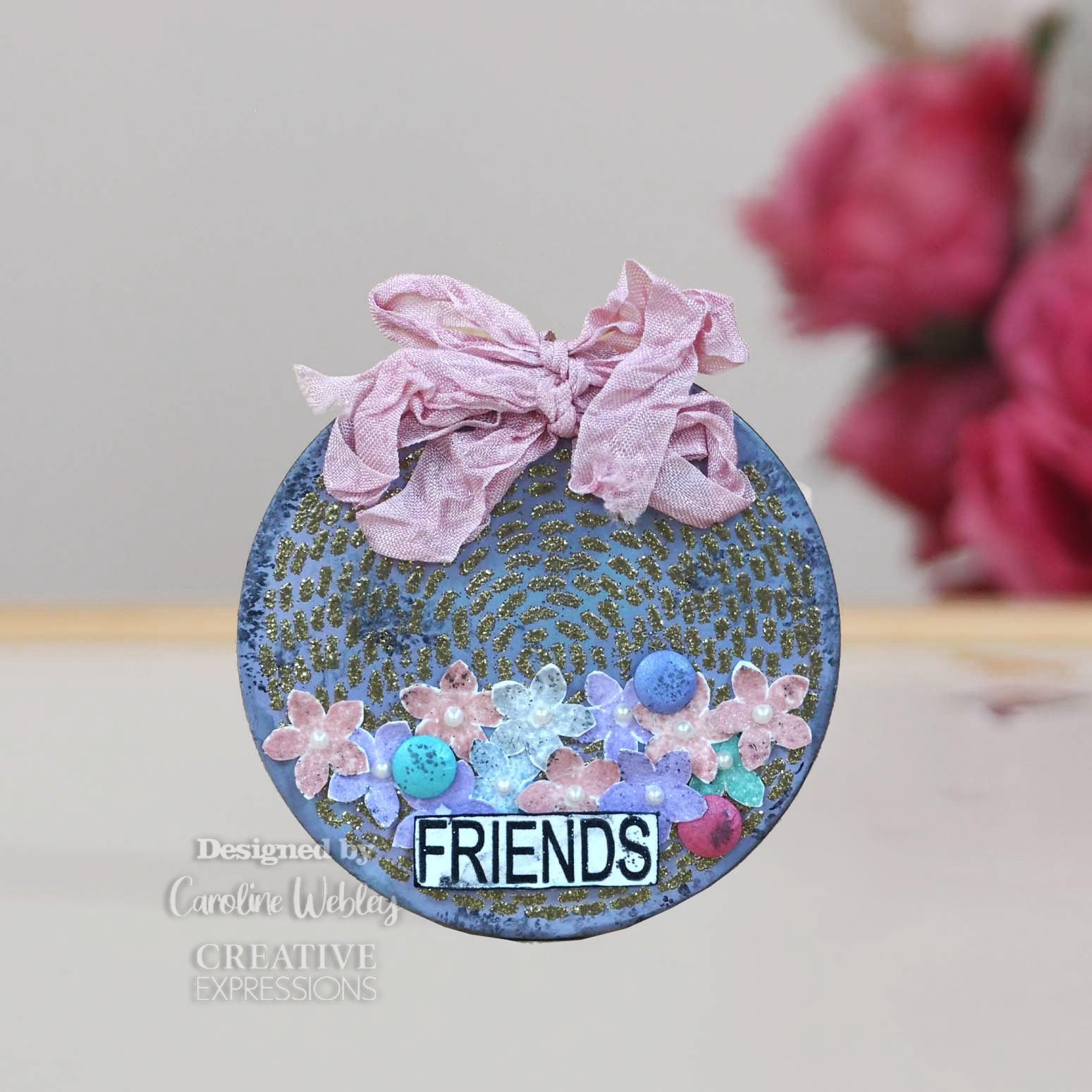 Woodware Clear Stamps 4"X4"-Singles Stitched Circle