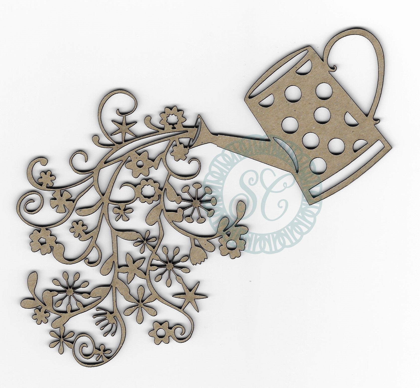 Scrapaholics Laser Cut Chipboard 2mm Thick-Watering Can, 6"X3.5"