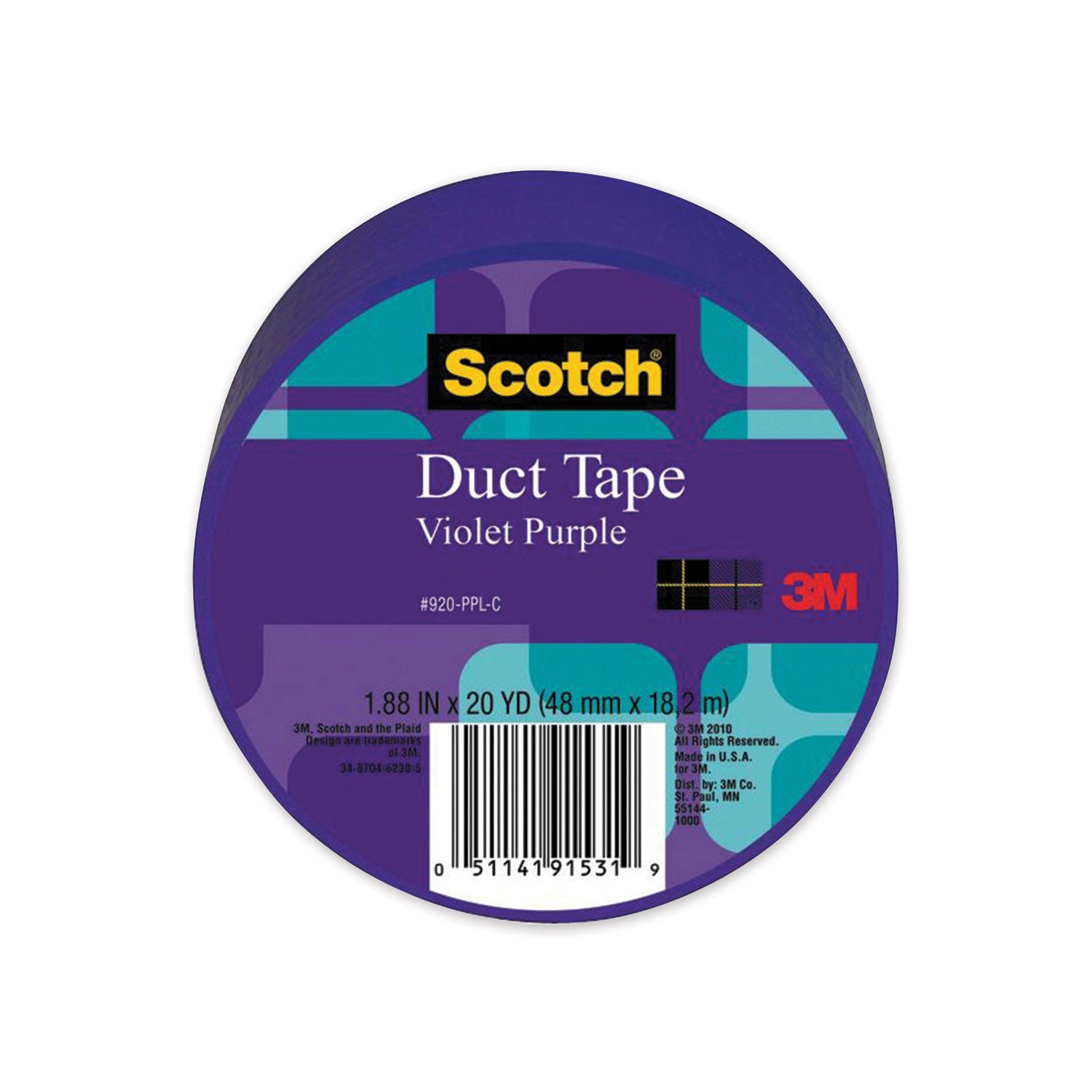 Scotch Solid Duct Tape 1.88"X20yd Violet Purple
