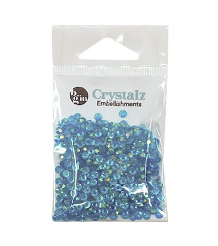 Buttons Galore Crystalz Clear Flat Back Gems-Carribbean