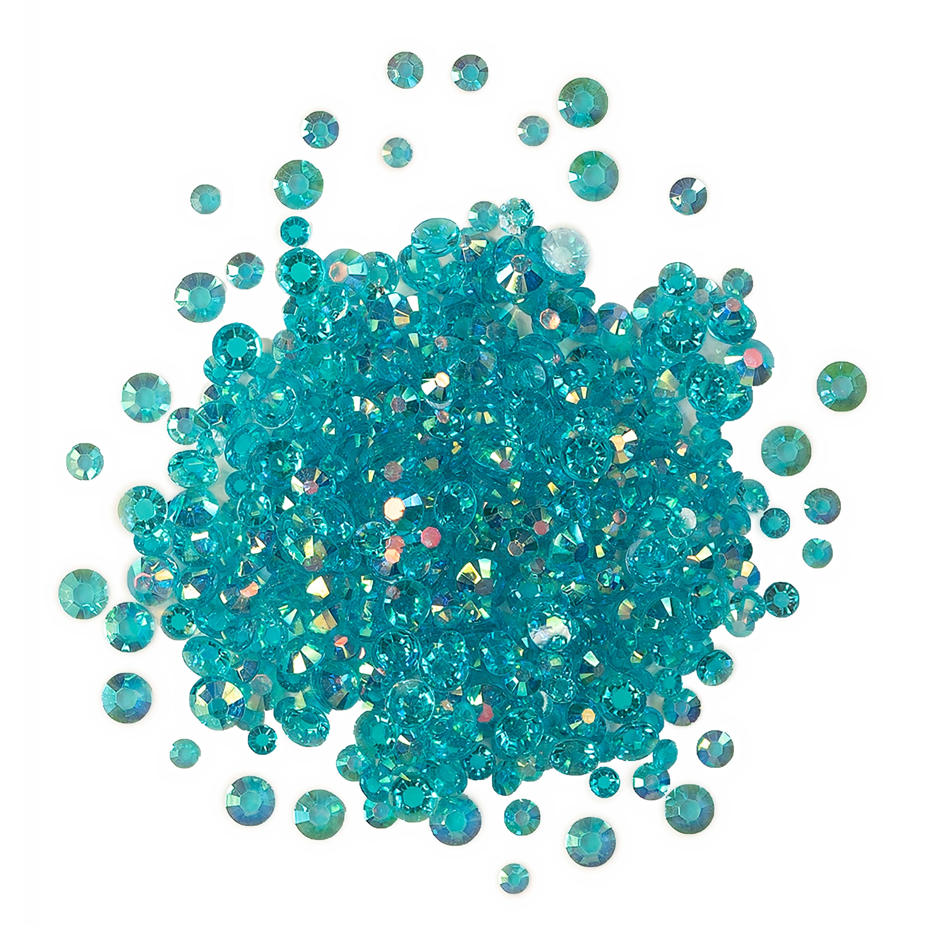 Buttons Galore Crystalz Clear Flat Back Gems-Carribbean