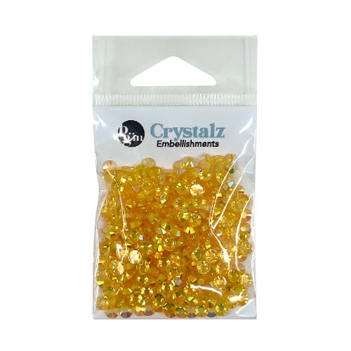 Buttons Galore Crystalz Clear Flat Back Gems-Mango