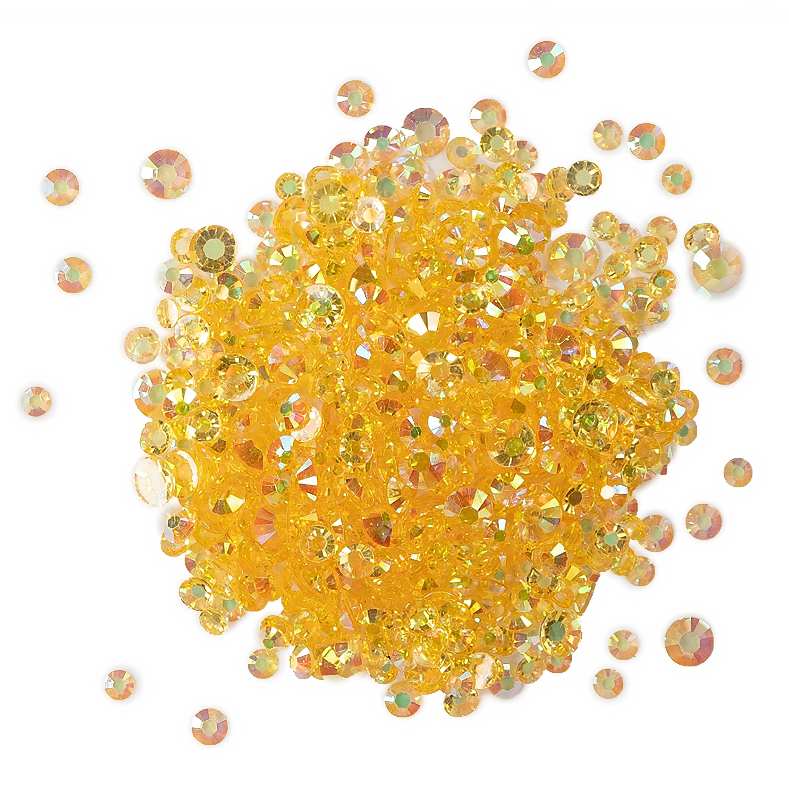 Buttons Galore Crystalz Clear Flat Back Gems-Mango