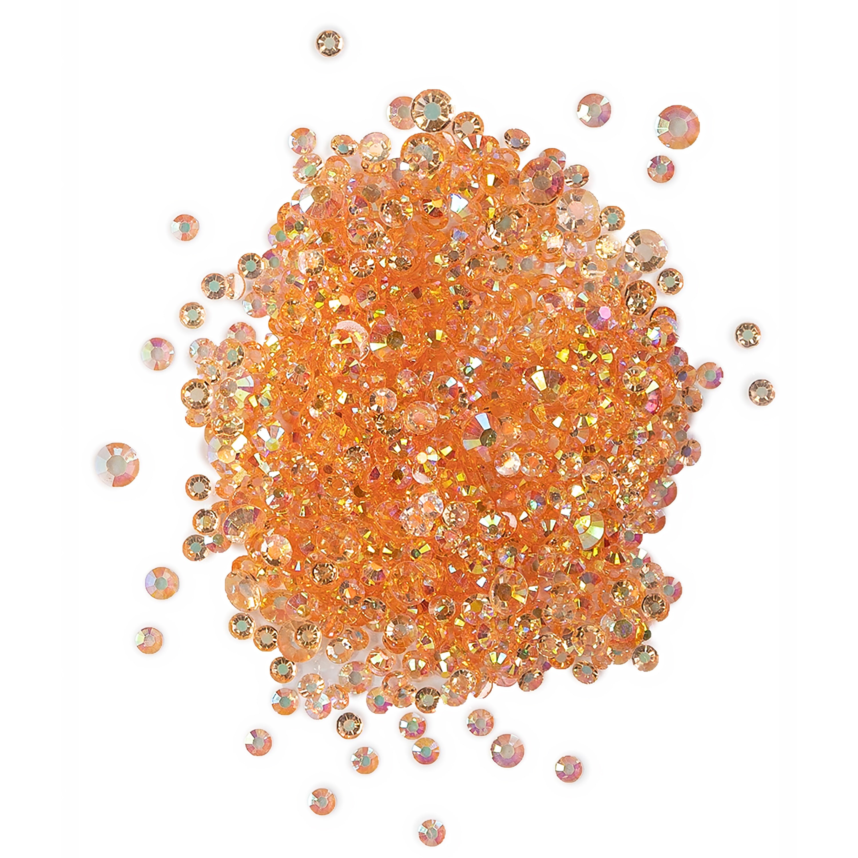 Buttons Galore Crystalz Clear Flat Back Gems-Peach