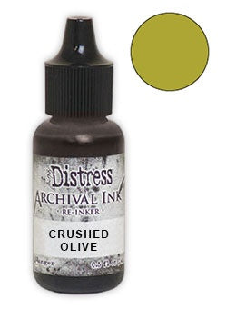 Tim Holtz Distress Archival Reinker-Crushed Olive