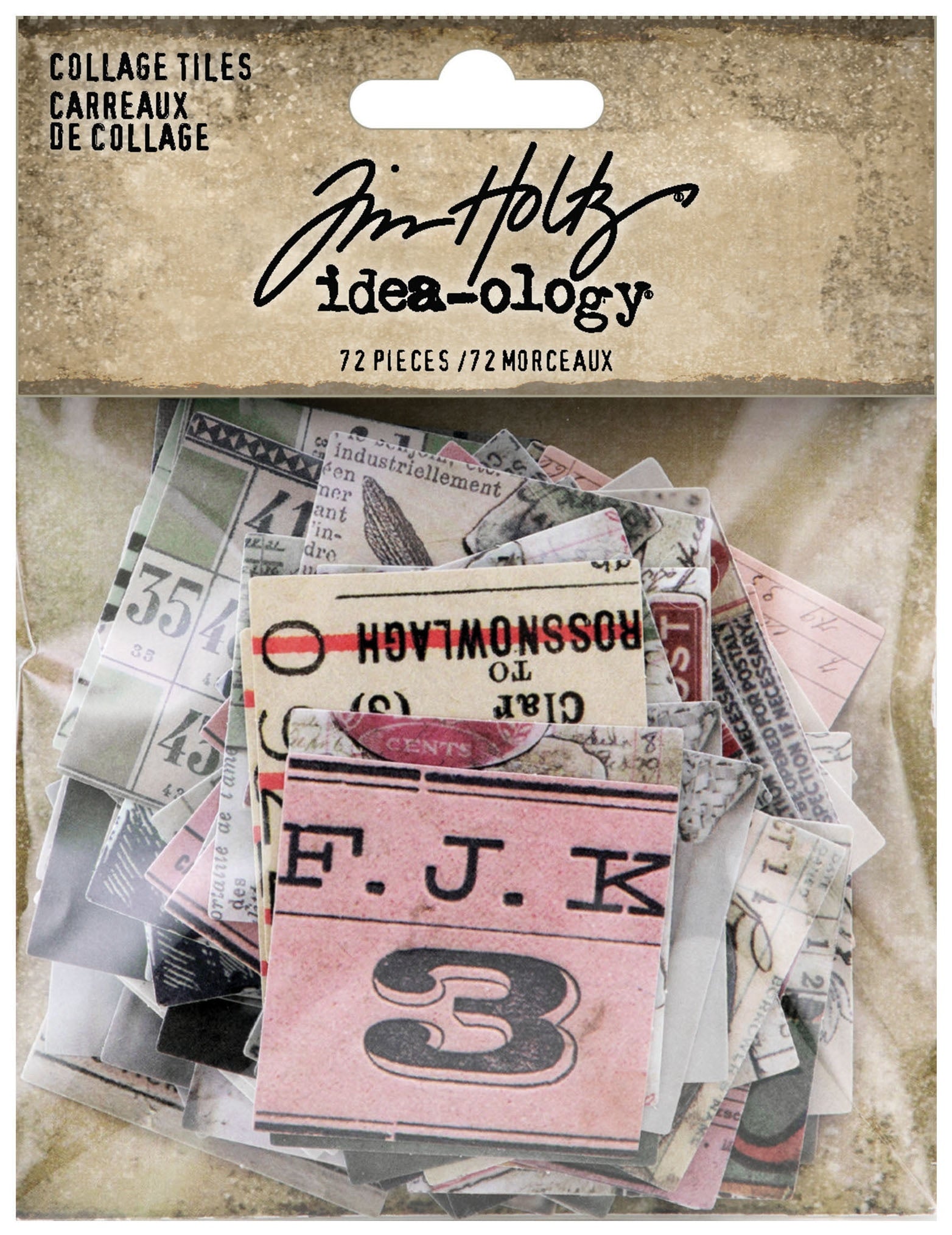 Idea-Ology Collage Tiles 72/Pkg