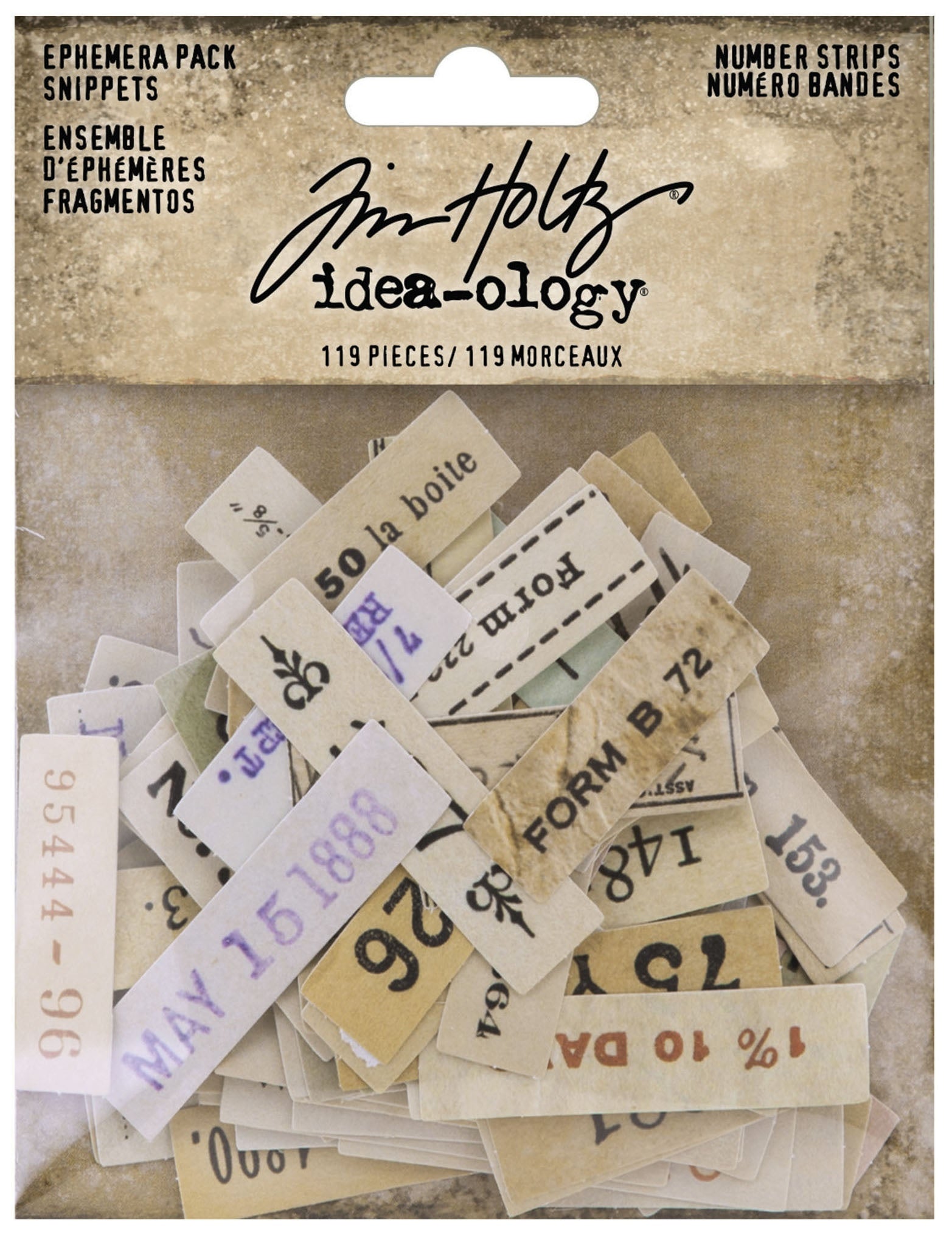 Idea-Ology Ephemera Snippets 119/Pkg-Number Strips