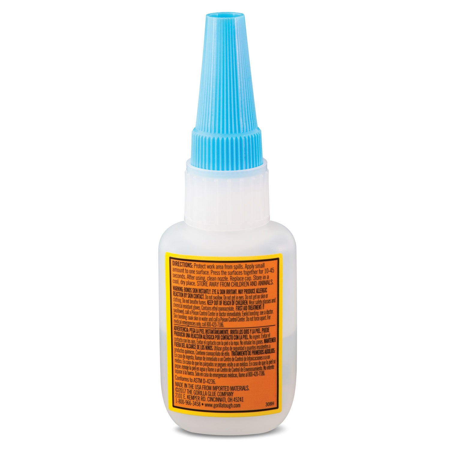 Gorilla Glue® Instant Bond Superglue, 15 g Bottle, Translucent