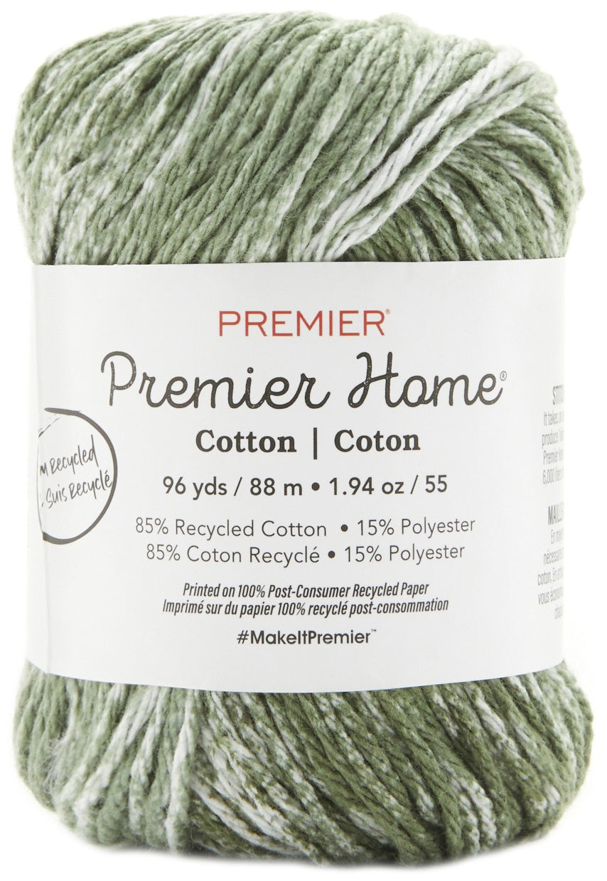 Premier Yarns Home Cotton Yarn - Multi-Moss Green Splash