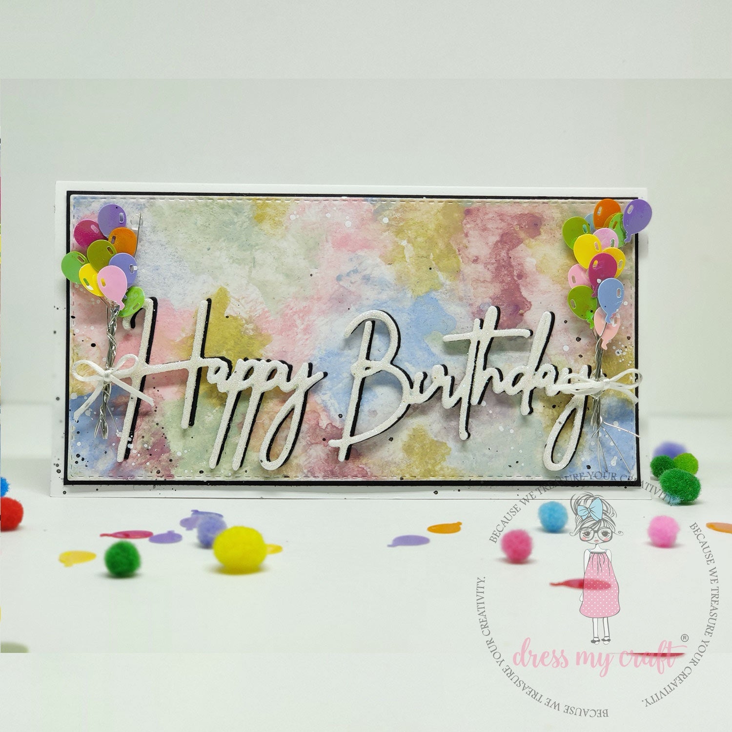 Dress My Craft Sparkling Shaker Elements 6gms-Balloon