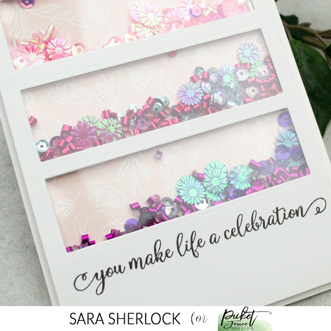 Picket Fence Sequin Mix-Purple Bottlecap Flowers