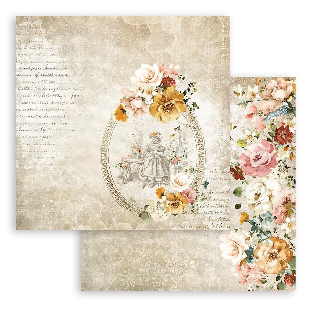 Stamperia Double-Sided Paper Pad 8"X8" 10/Pkg-Garden Of Promises, 10 Designs/1 Each