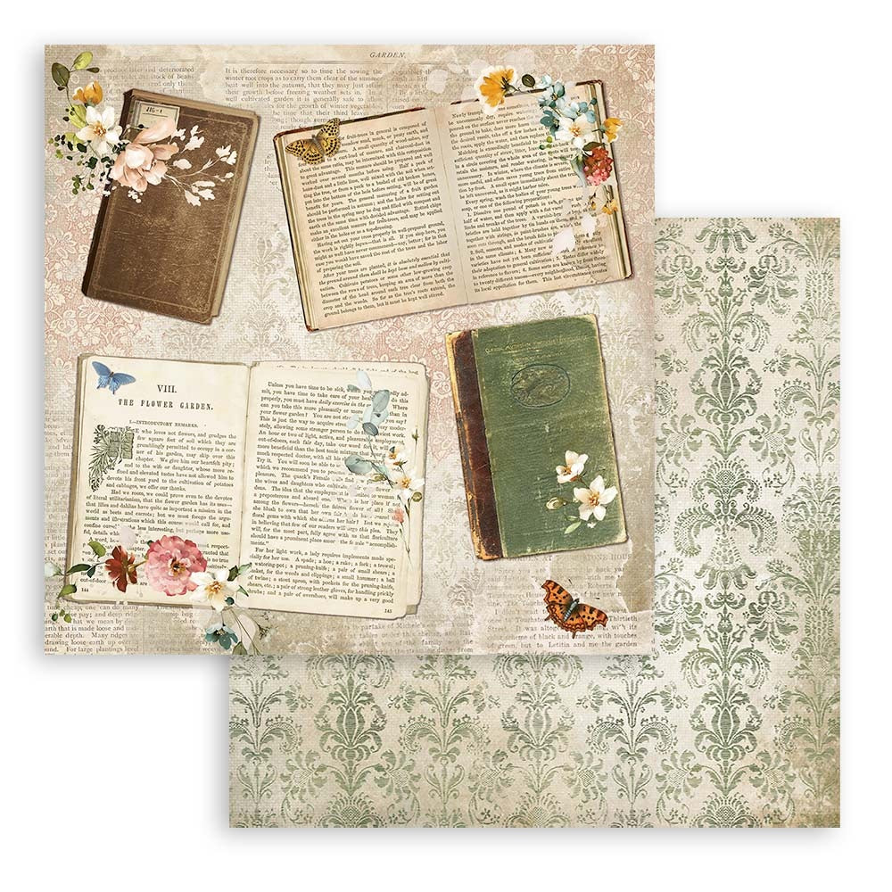 Stamperia Double-Sided Paper Pad 8"X8" 10/Pkg-Garden Of Promises, 10 Designs/1 Each