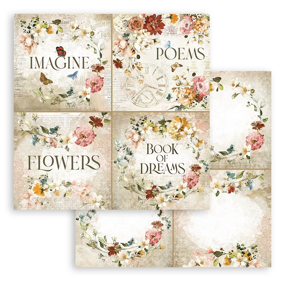 Stamperia Double-Sided Paper Pad 8"X8" 10/Pkg-Garden Of Promises, 10 Designs/1 Each