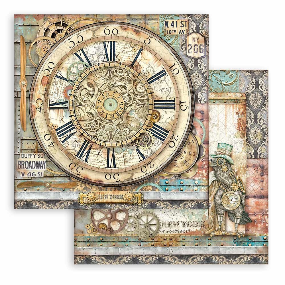 Stamperia Double-Sided Paper Pad 8"X8" 10/Pkg-Sir Vagabond Aviator, 10 Designs/1 Each