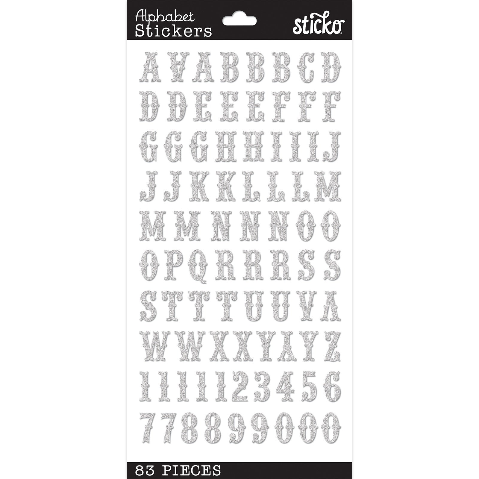 Sticko Alphabet Stickers-Carnival Silver