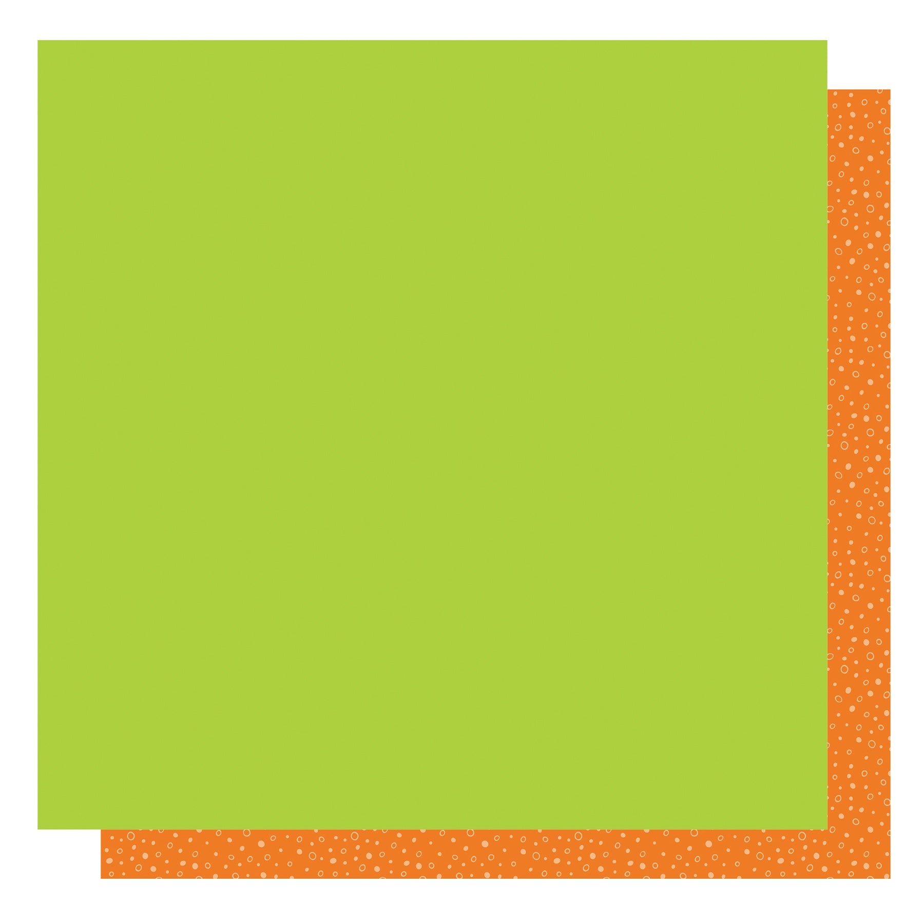 Bow Wow & Meow Double-Sided Cardstock 12"X12"-Green/Orange, Solids +