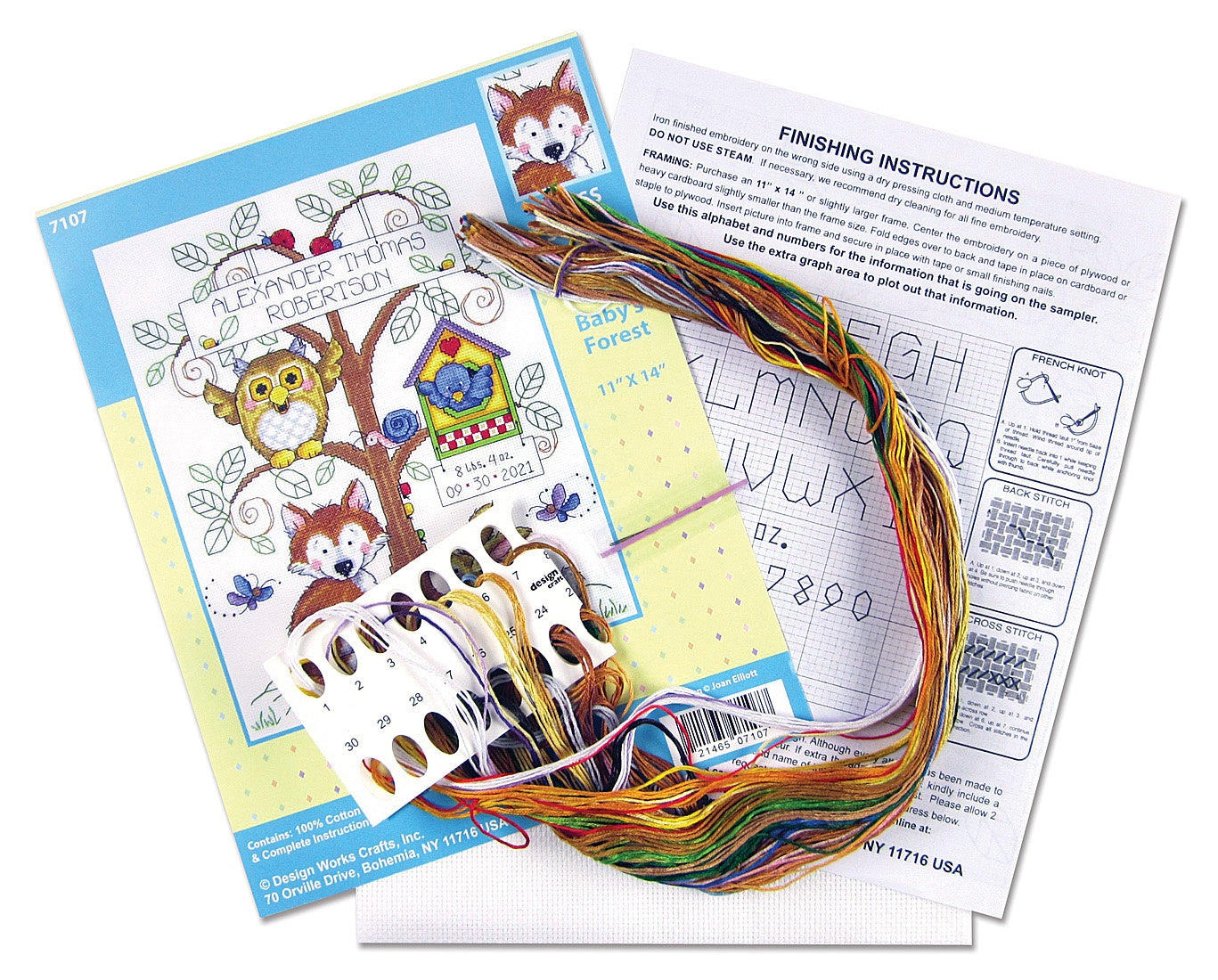 Design Works Counted Cross Stitch Kit 11"X14"-Baby's Forest (14 Count)
