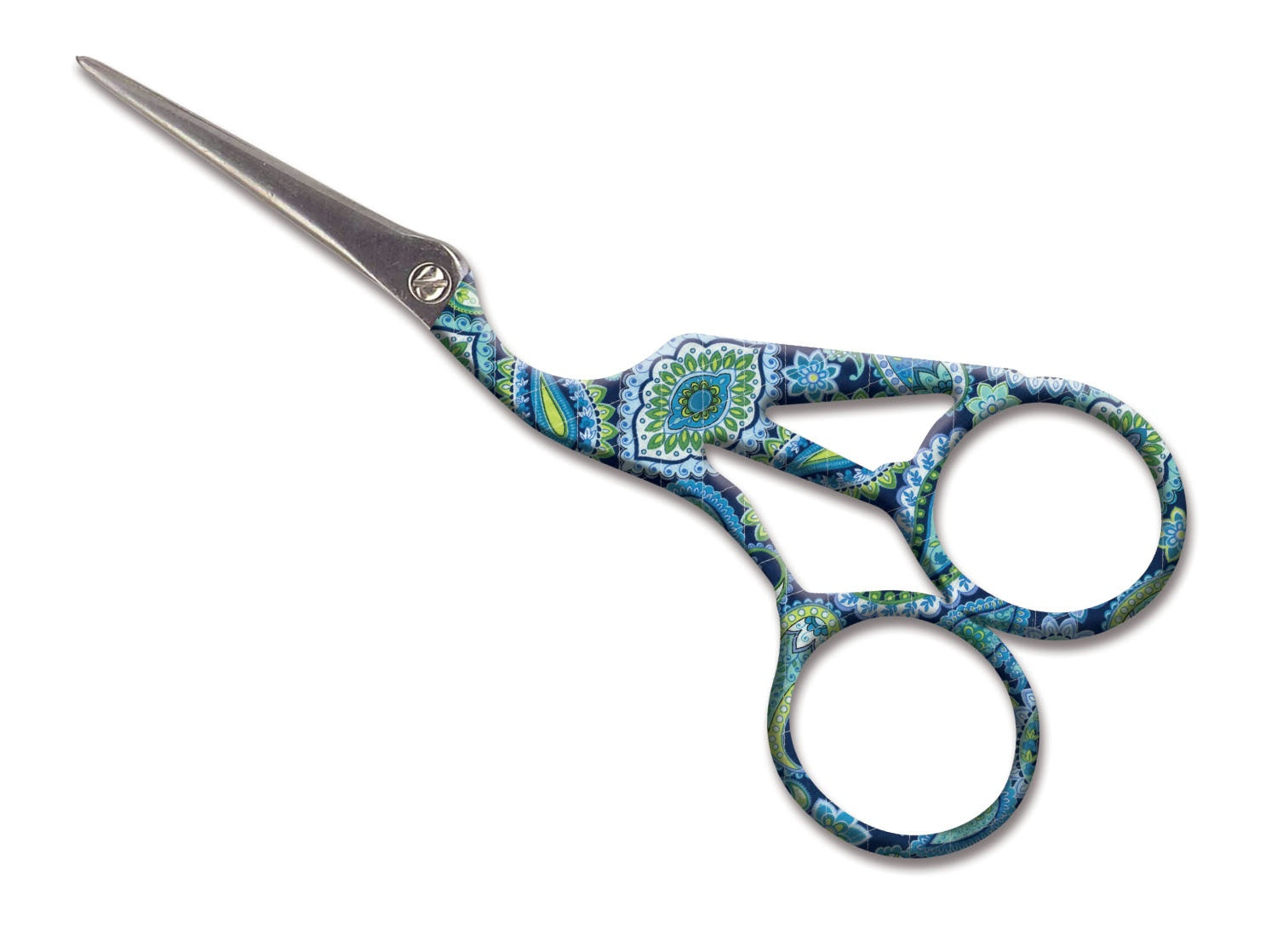 Janlynn Embroidery Scissors 4.625"-Blue Paisley