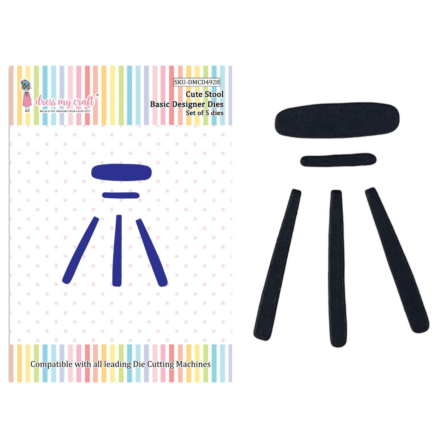 Dress My Craft Basic Designer Dies-Cute Stool